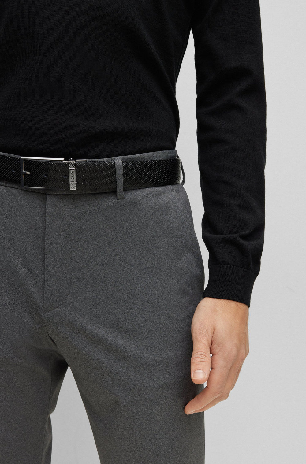 BOSS  Belts in Leather - GIACO_GB35_PP 10245669 01-50486973- Concorde Fashion#color_black-004