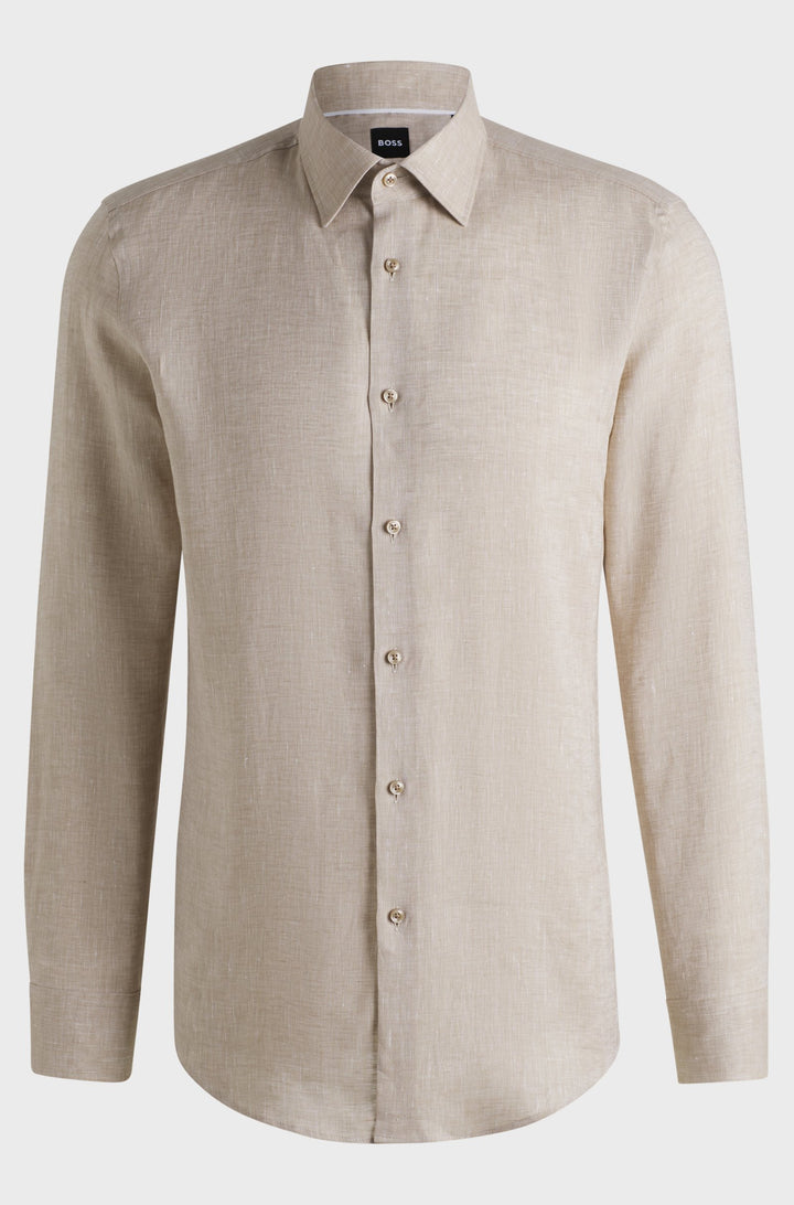 BOSS Casual Shirts Slim Fit - H-HANK-KENT-C1-214 50490234- Concorde Fashion#color_beige-275