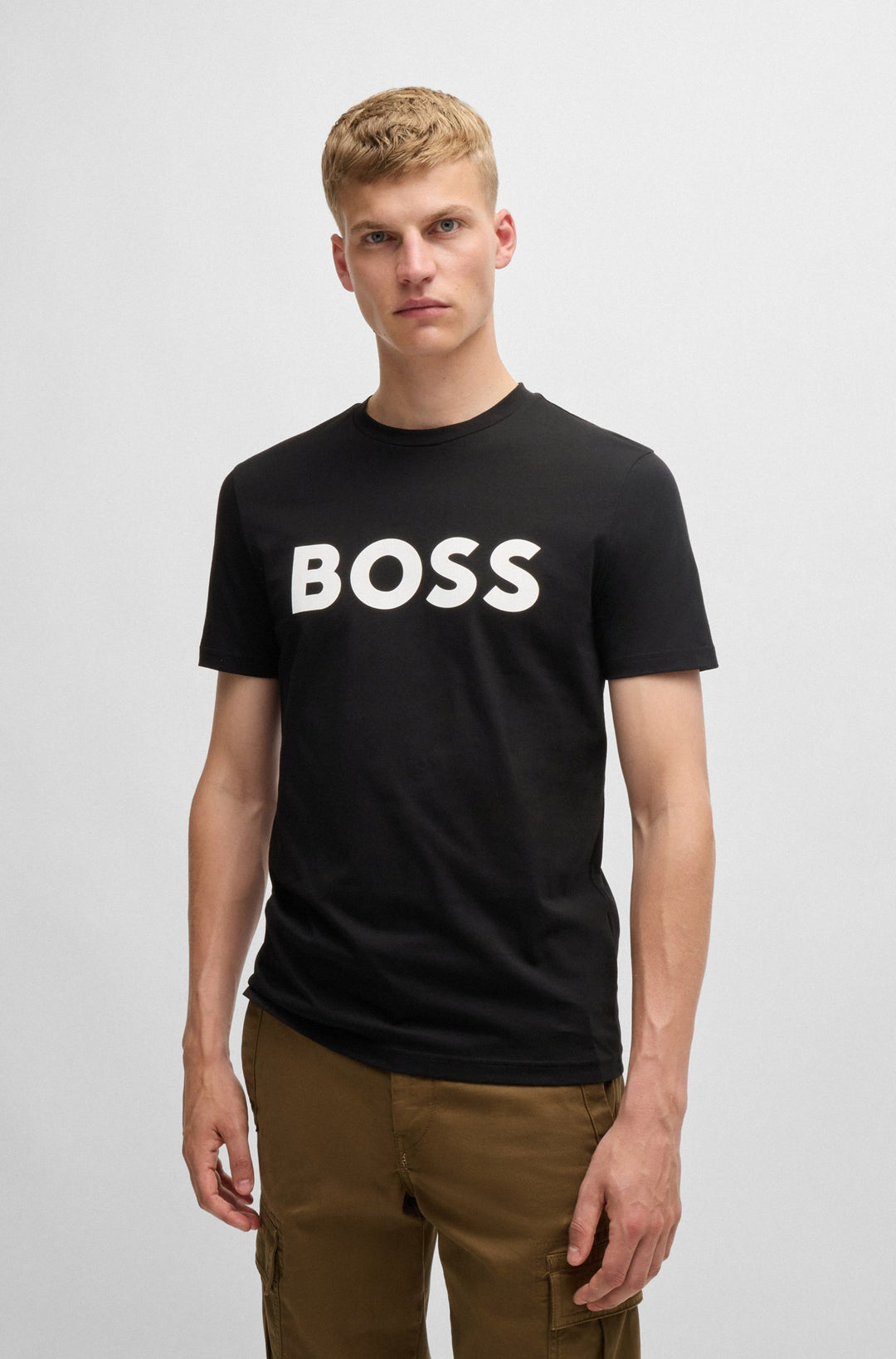BOSS T-Shirts Regular Fit in Cotton - THINKING 1 10246016 01-50481923- Concorde Fashion#color_black-001