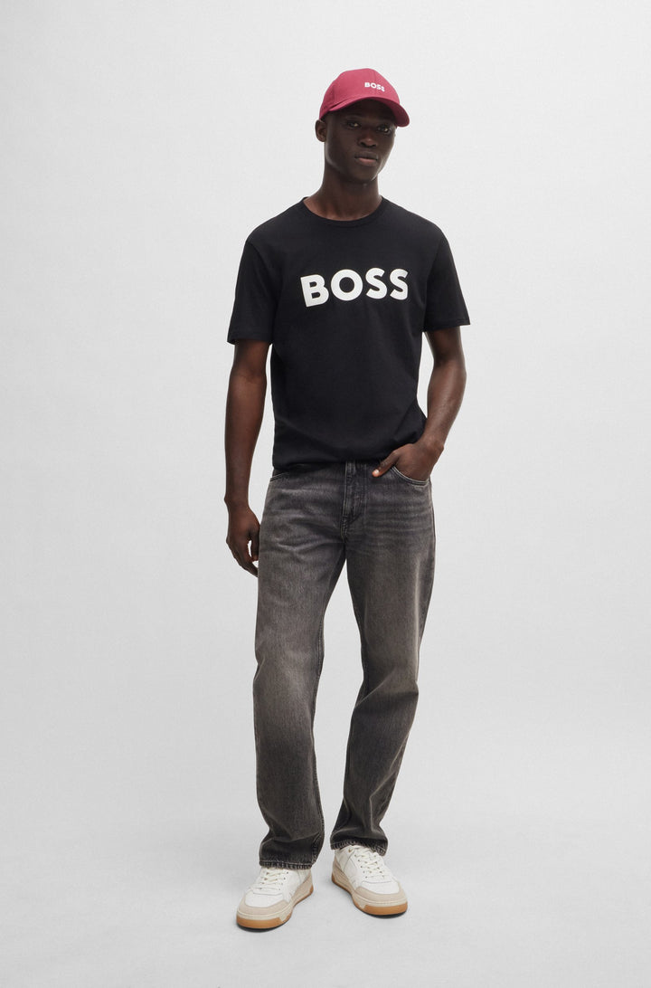 BOSS T-Shirts Regular Fit in Cotton - THINKING 1 10246016 01-50481923- Concorde Fashion#color_black-002
