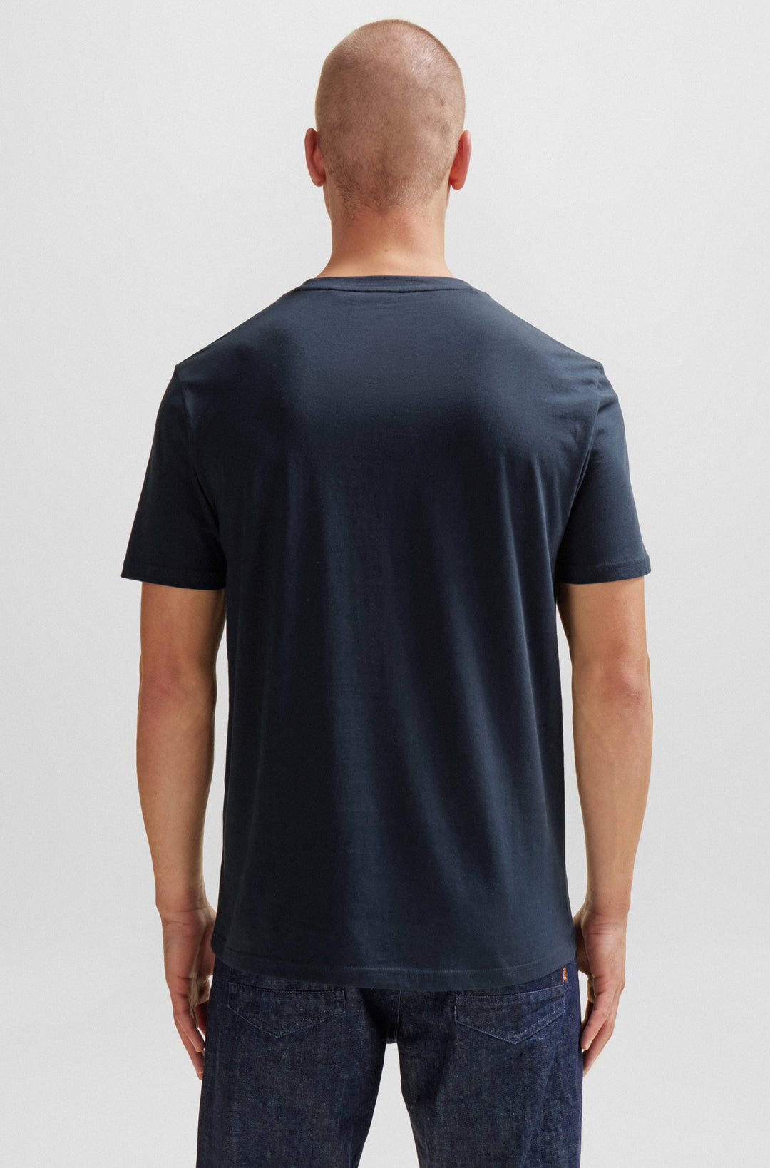 BOSS T-Shirts Regular Fit in Cotton - THINKING 1 10246016 01-50481923- Concorde Fashion#color_navy-405