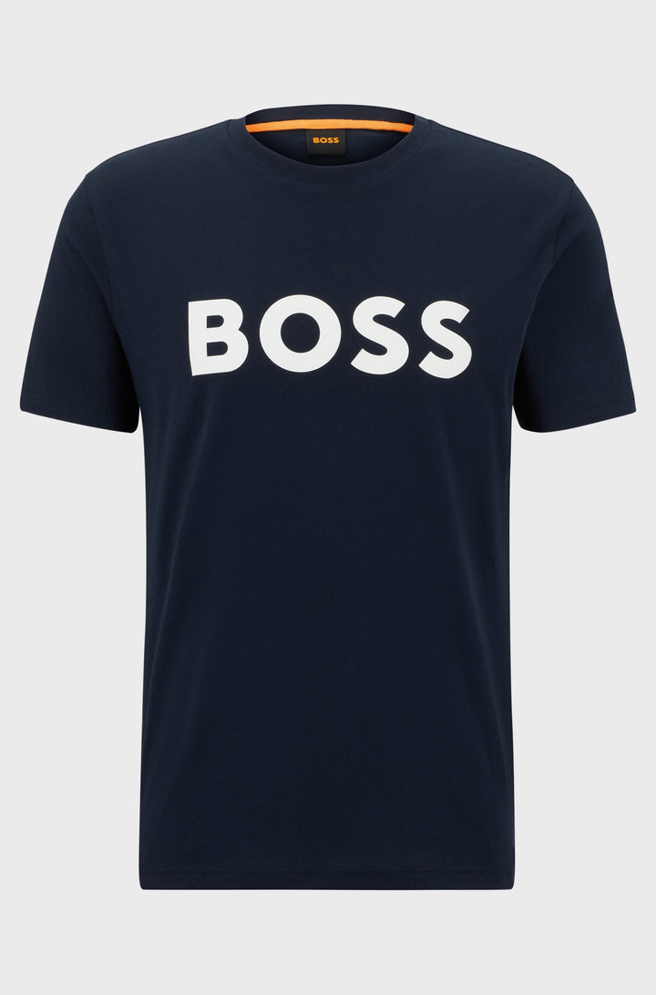 BOSS T-Shirts Regular Fit in Cotton - THINKING 1 10246016 01-50481923- Concorde Fashion#color_navy-405