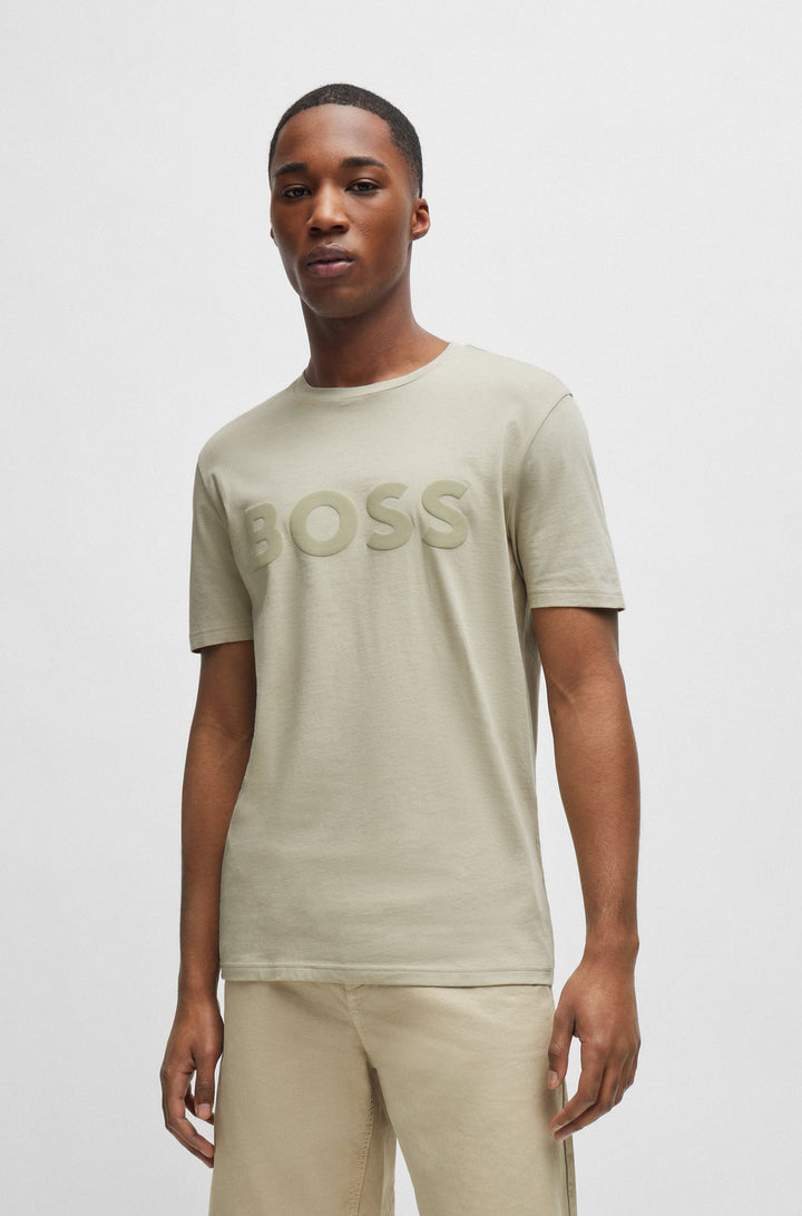 BOSS T-Shirts Regular Fit in Cotton - THINKING 1 10246016 01-50481923- Concorde Fashion#color_beige-271