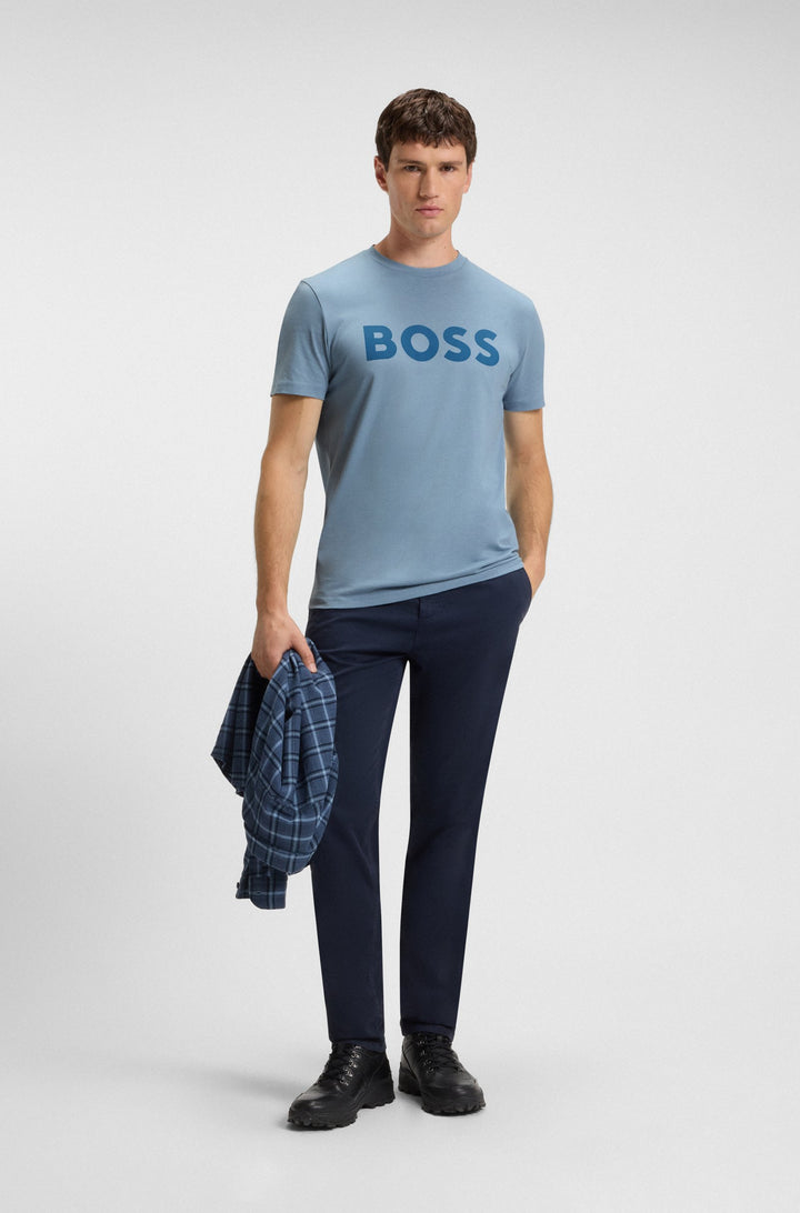 BOSS T-Shirts Regular Fit in Cotton - THINKING 1 10246016 01-50481923- Concorde Fashion#color_blue-451