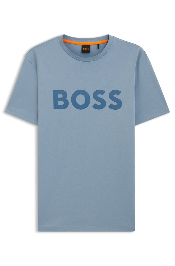 BOSS T-Shirts Regular Fit in Cotton - THINKING 1 10246016 01-50481923- Concorde Fashion#color_blue-451