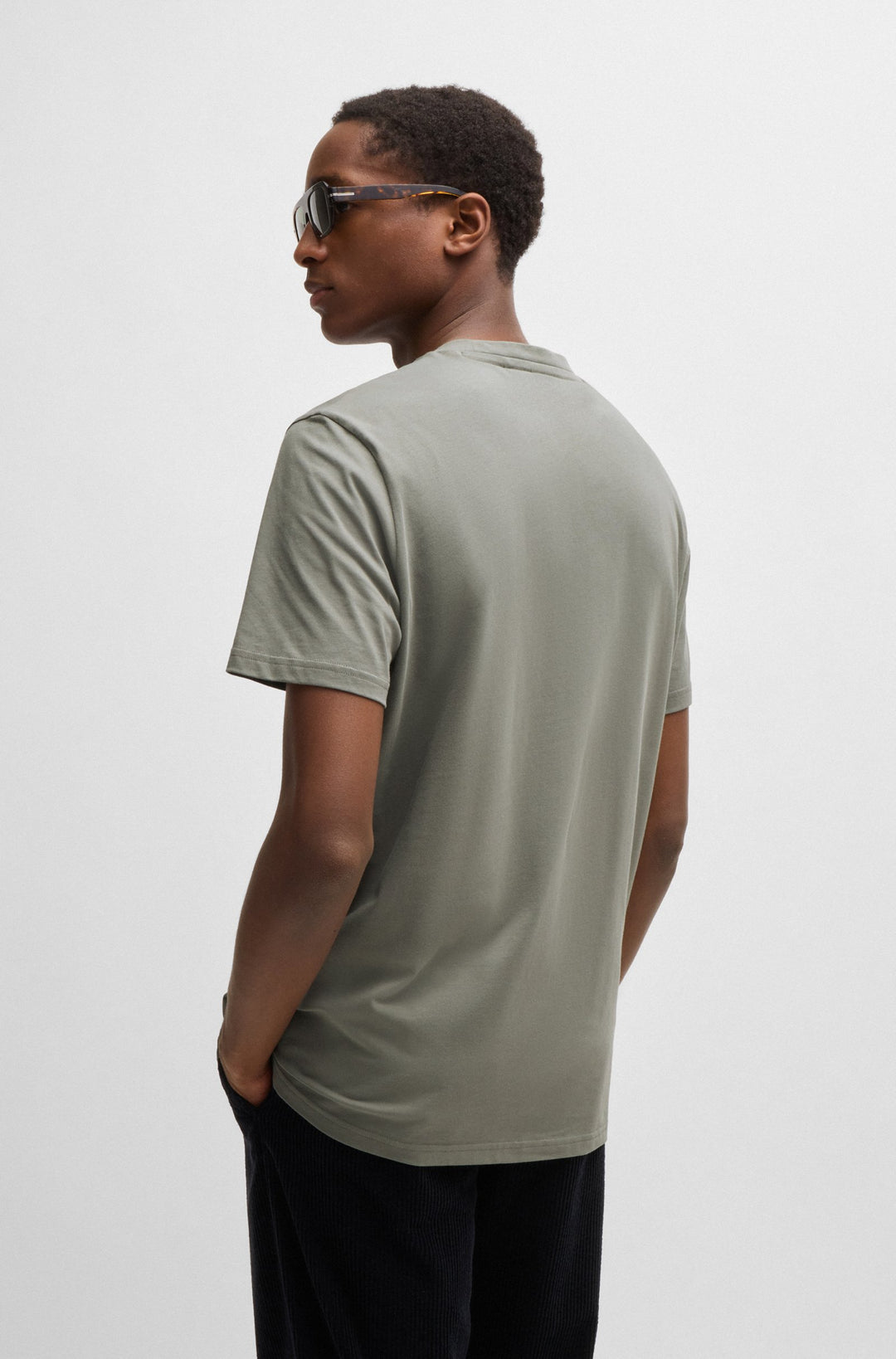 BOSS T-Shirts Regular Fit in Cotton - THINKING 1 10246016 01-50481923- Concorde Fashion#color_grey-076