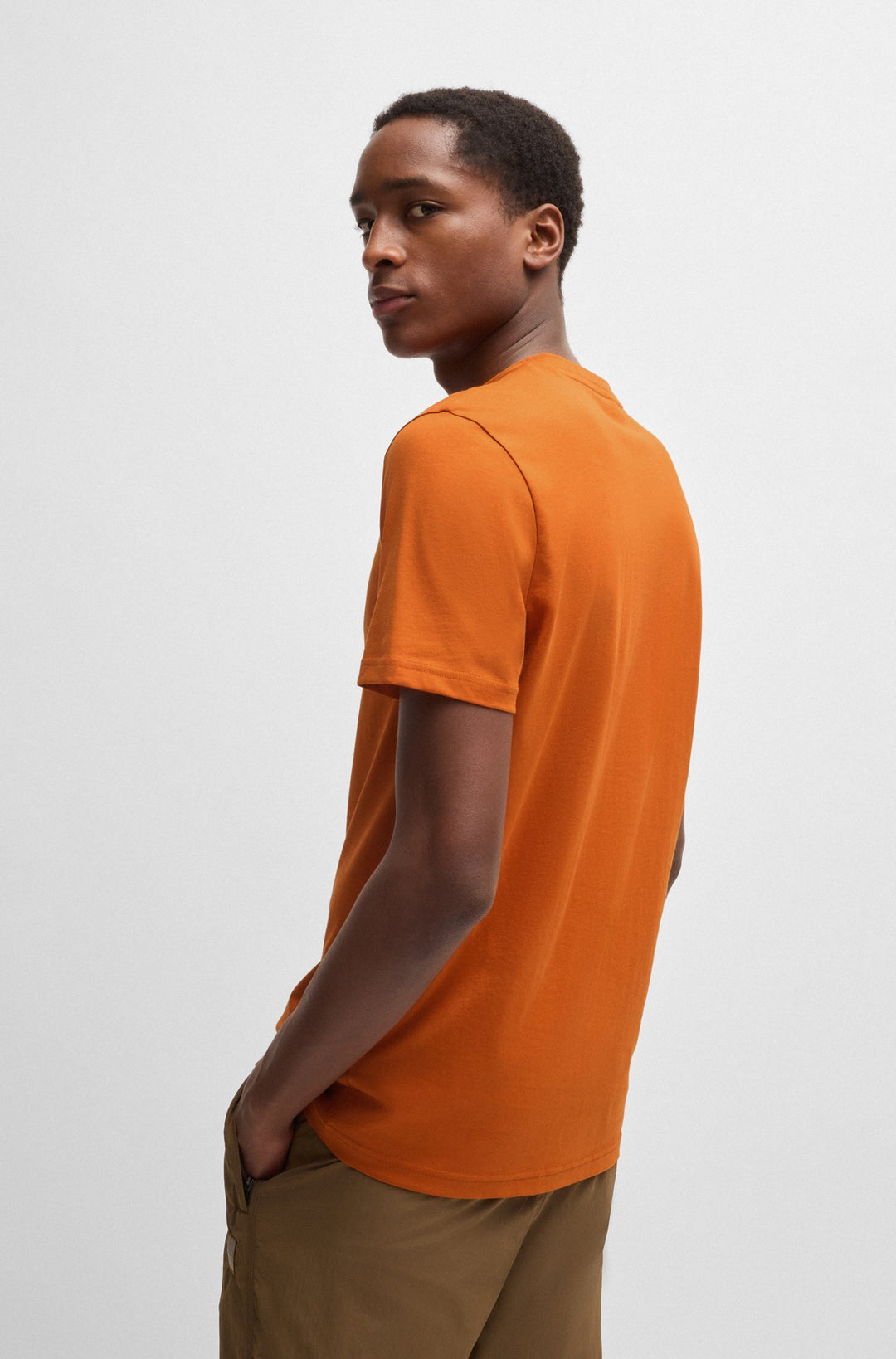 BOSS T-Shirts Regular Fit in Cotton - THINKING 1 10246016 01-50481923- Concorde Fashion#color_orange-840