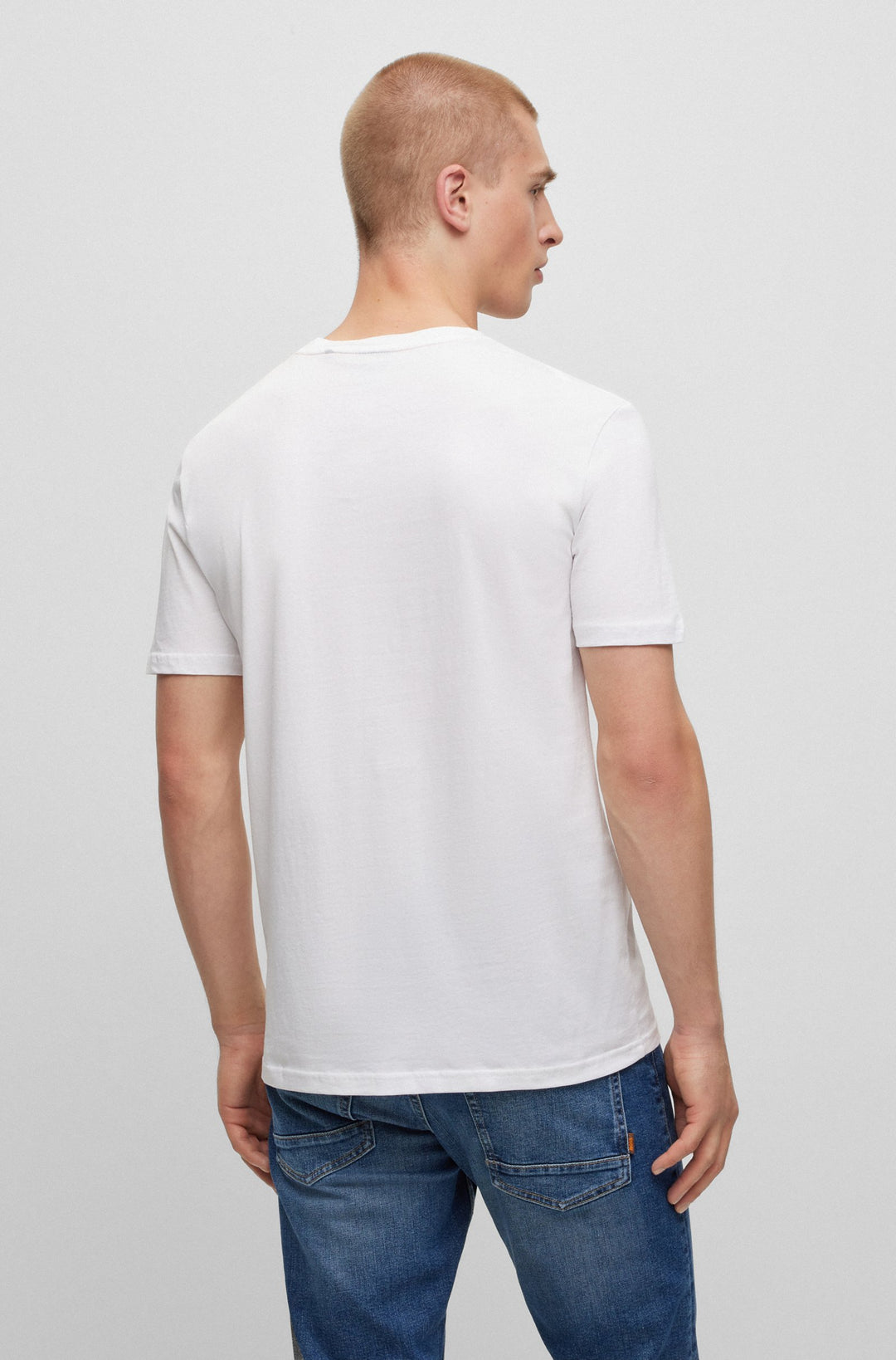 BOSS Regular Fit T-Shirts in Cotton - THINKING 1 10246016 01-50481923- Concorde Fashion#color_white-100