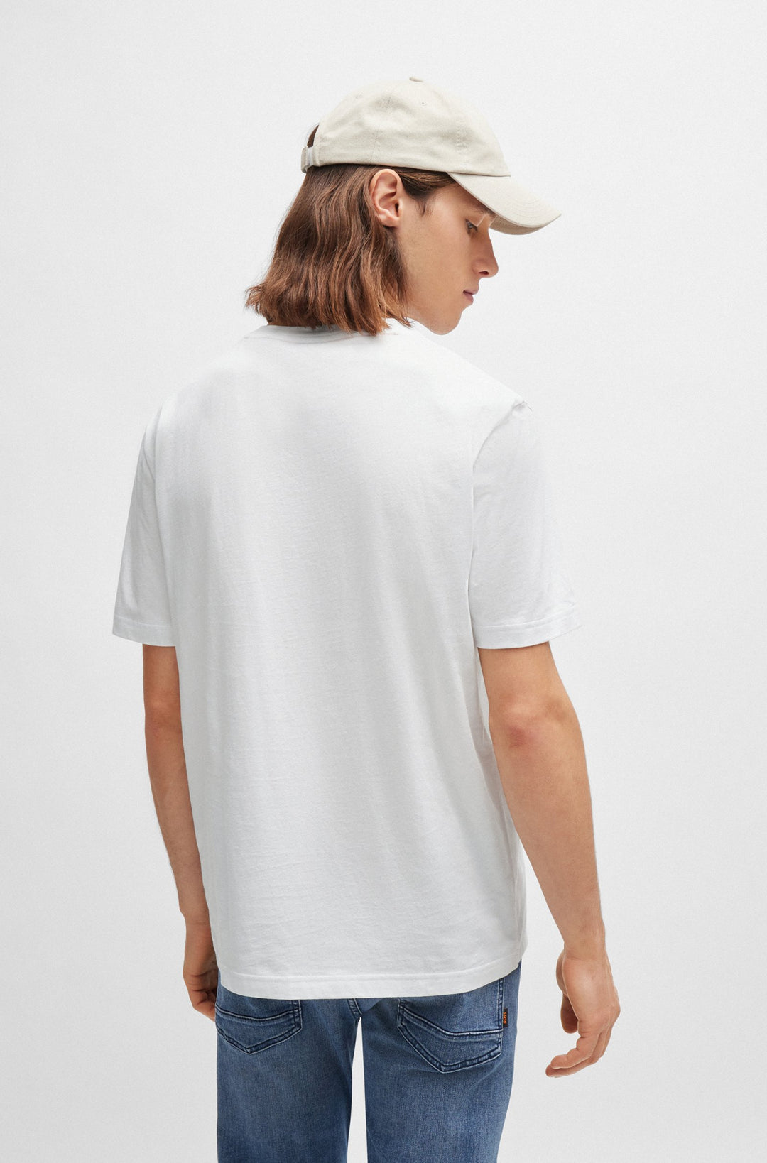 BOSS Regular Fit T-Shirts in Cotton - TE_SEA_HORSE 10246016 01-50515626- Concorde Fashion#color_white-100