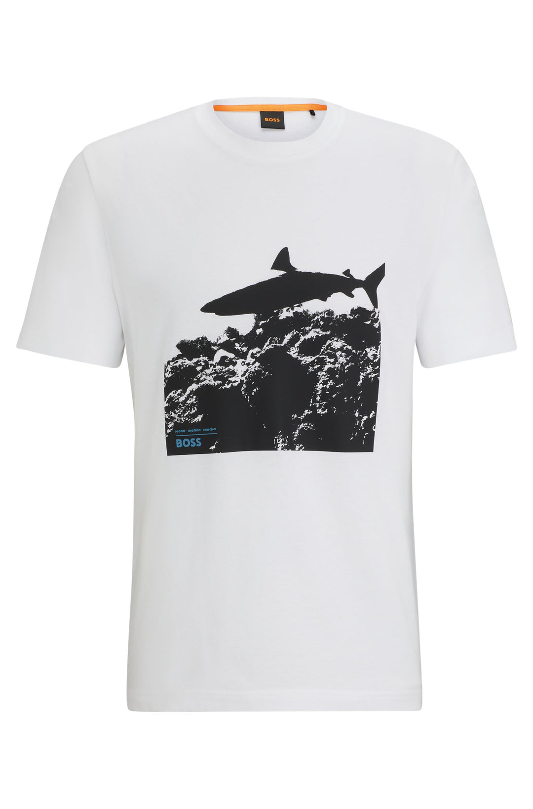 BOSS Regular Fit T-Shirts in Cotton - TE_SEA_HORSE 10246016 01-50515626- Concorde Fashion#color_white-100