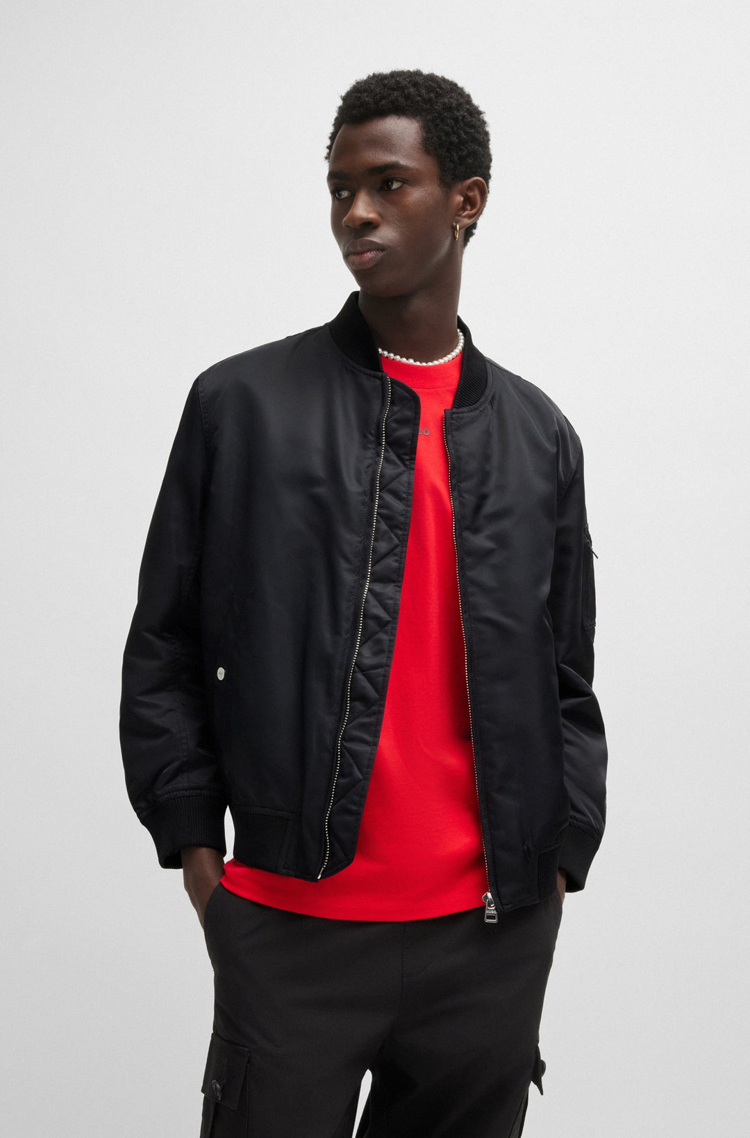 HUGO Casual Jackets Regular Fit in Nylon - BALAM2411 10246395 01-50505475- Concorde Fashion#color_black-001
