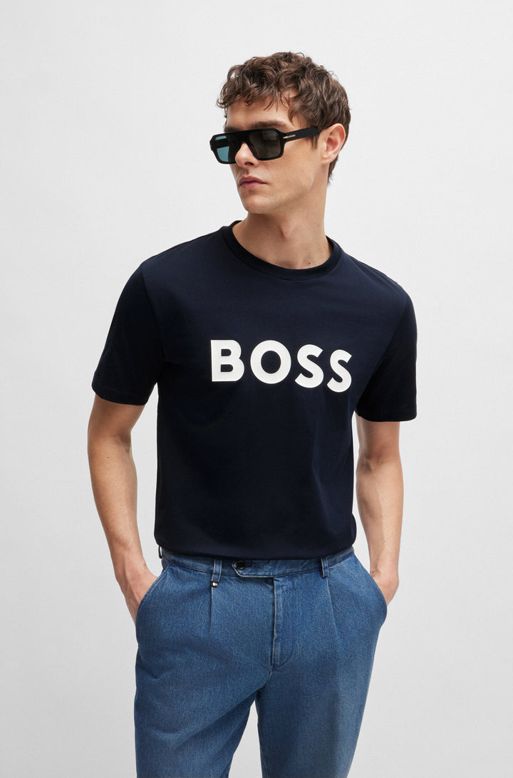 BOSS T-Shirts Regular Fit in Cotton - TIBURT 354 10247153 01-50495742- Concorde Fashion#color_navy-404