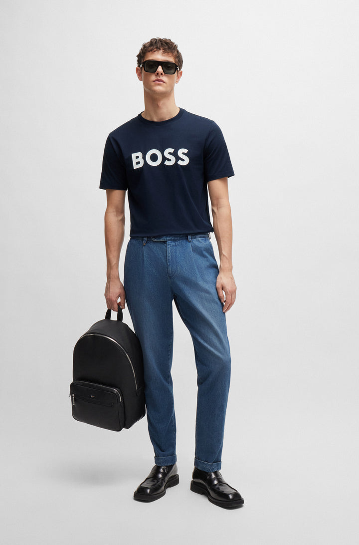 BOSS T-Shirts Regular Fit in Cotton - TIBURT 354 10247153 01-50495742- Concorde Fashion#color_navy-404