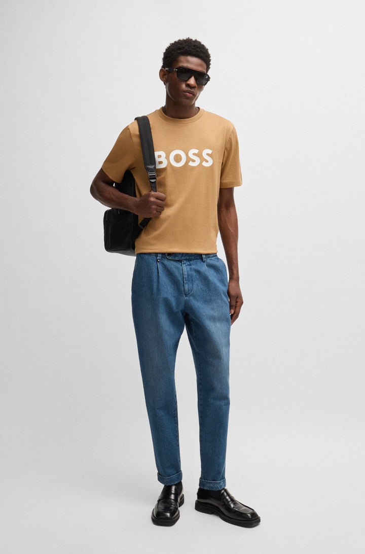 BOSS T-Shirts Regular Fit in Cotton - TIBURT 354 10247153 01-50495742- Concorde Fashion#color_beige-260