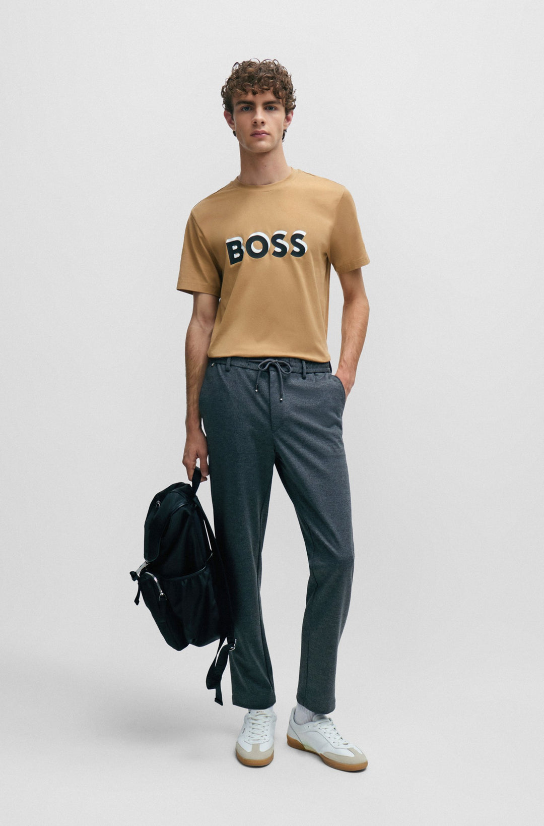 BOSS Regular Fit T-Shirts in Cotton - TIBURT 427 10247153 01-50506923- Concorde Fashion#color_beige-260