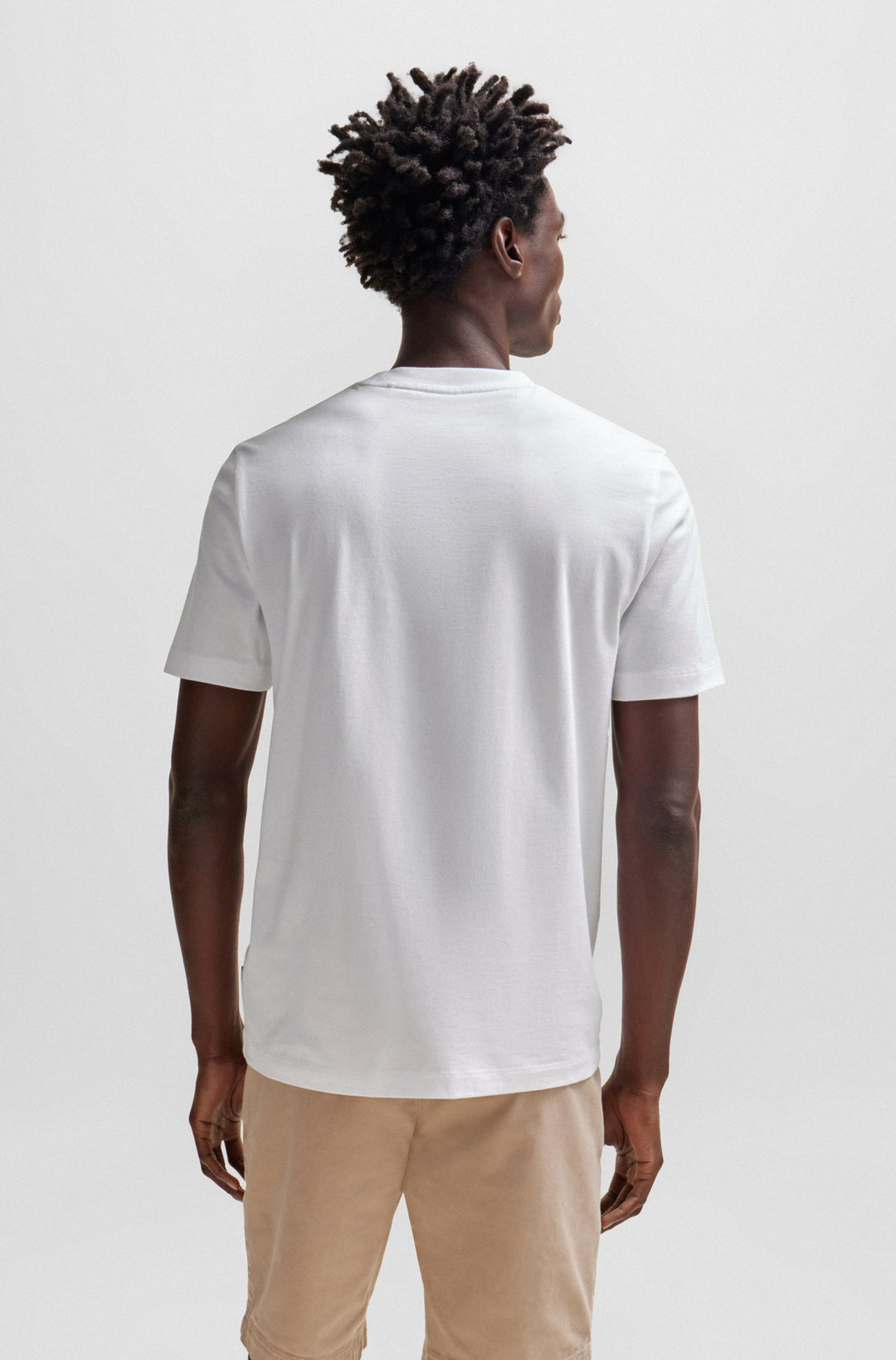 BOSS Regular Fit T-Shirts in Cotton - TIBURT 427 10247153 01-50506923- Concorde Fashion#color_white-100