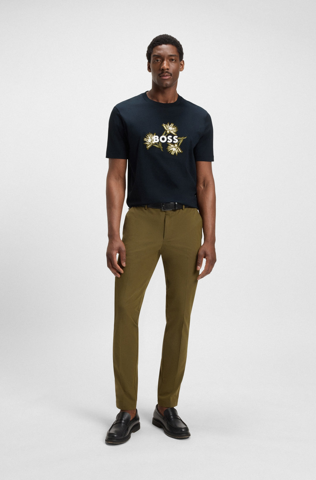 BOSS T-Shirts Regular Fit in Cotton - C-THOMPSON 121 10247170 01-50536796- Concorde Fashion#color_navy-404