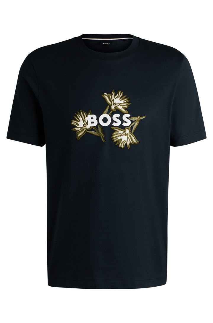 BOSS T-Shirts Regular Fit in Cotton - C-THOMPSON 121 10247170 01-50536796- Concorde Fashion#color_navy-404