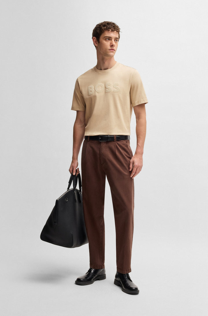 BOSS T-Shirts Regular Fit in Cotton - C-THOMPSON 121 10247170 01-50536796- Concorde Fashion#color_beige-275