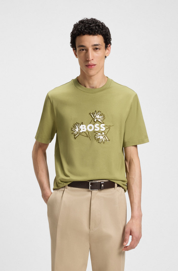 BOSS T-Shirts Regular Fit in Cotton - C-THOMPSON 121 10247170 01-50536796- Concorde Fashion#color_green-311