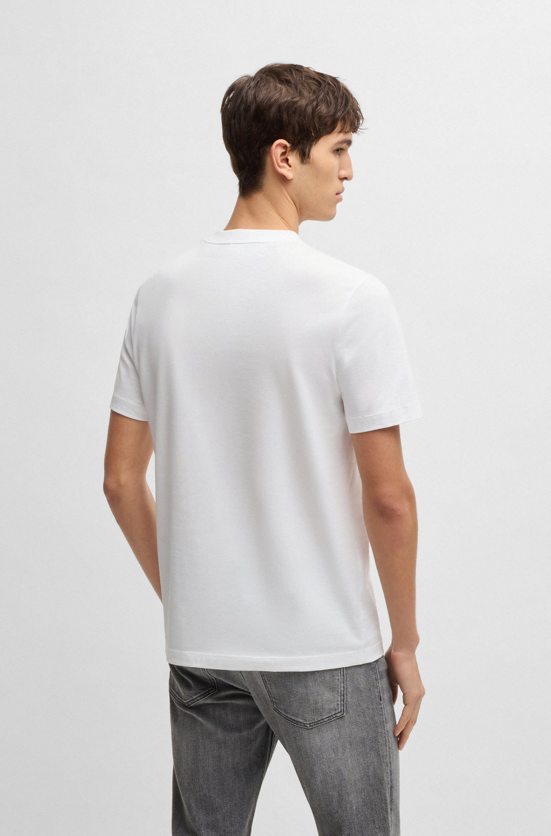 BOSS T-Shirts Regular Fit in Cotton - C-THOMPSON 121 10247170 01-50536796- Concorde Fashion#color_white-100