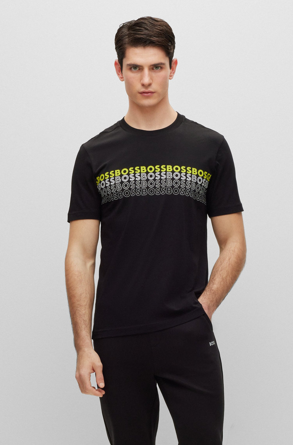 BOSS Regular Fit T-Shirts in Cotton - TEE 2 10247491 01-50488785- Concorde Fashion#color_black-001