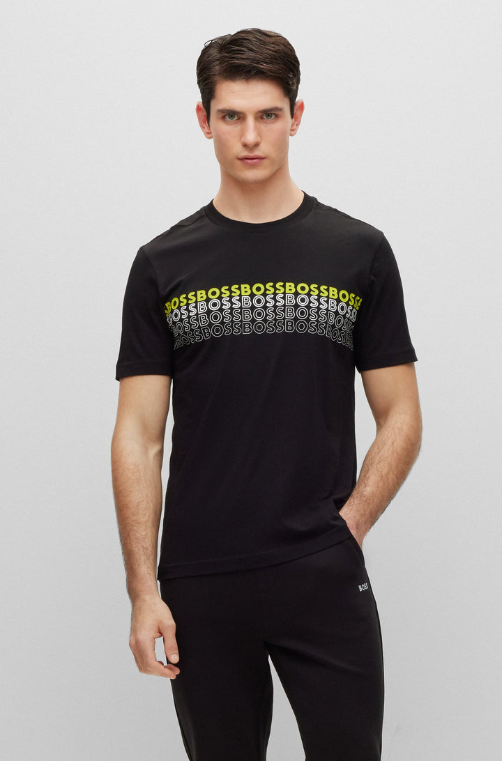 BOSS Regular Fit T-Shirts in Cotton - TEE 2 10247491 01-50488785- Concorde Fashion#color_black-001