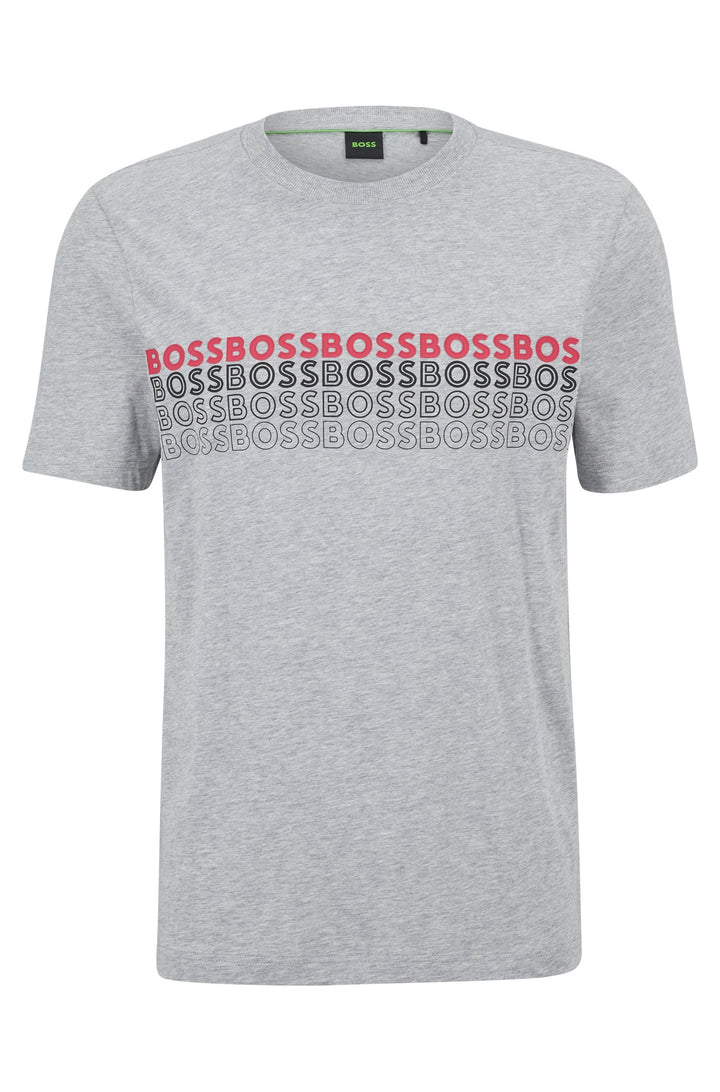 BOSS Regular Fit T-Shirts in Cotton - TEE 2 10247491 01-50488785- Concorde Fashion#color_grey-059
