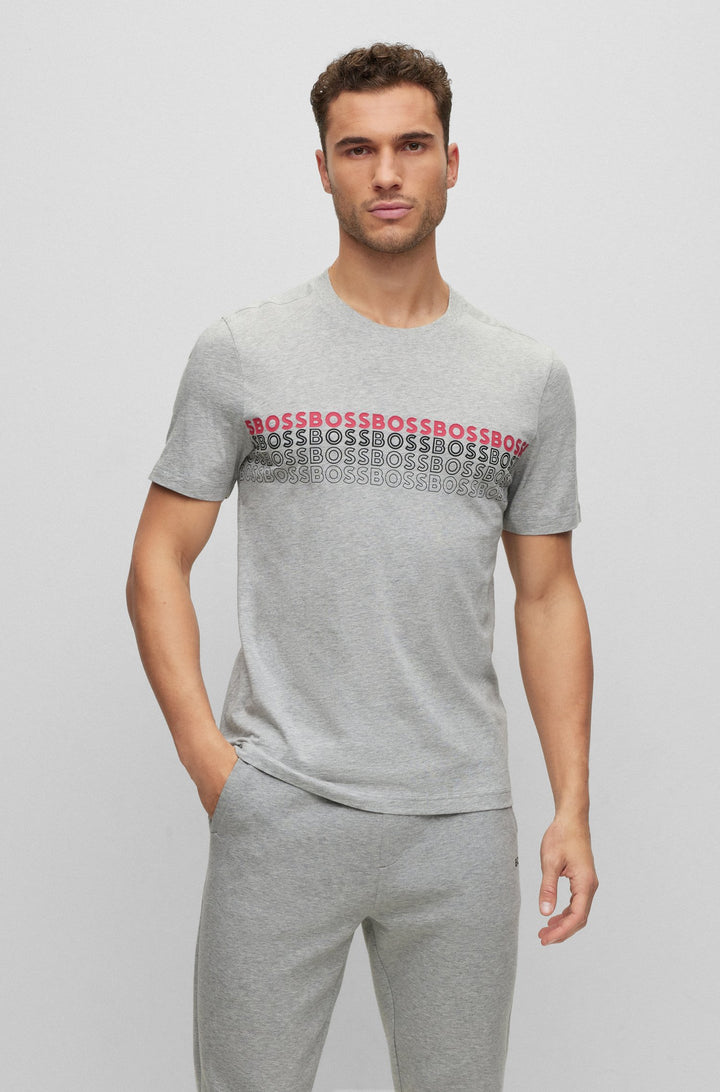 BOSS Regular Fit T-Shirts in Cotton - TEE 2 10247491 01-50488785- Concorde Fashion#color_grey-059