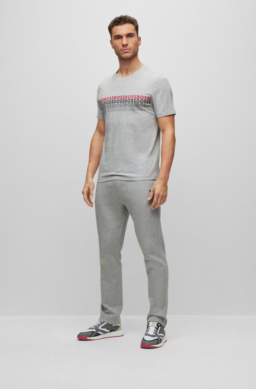 BOSS Regular Fit T-Shirts in Cotton - TEE 2 10247491 01-50488785- Concorde Fashion#color_grey-059