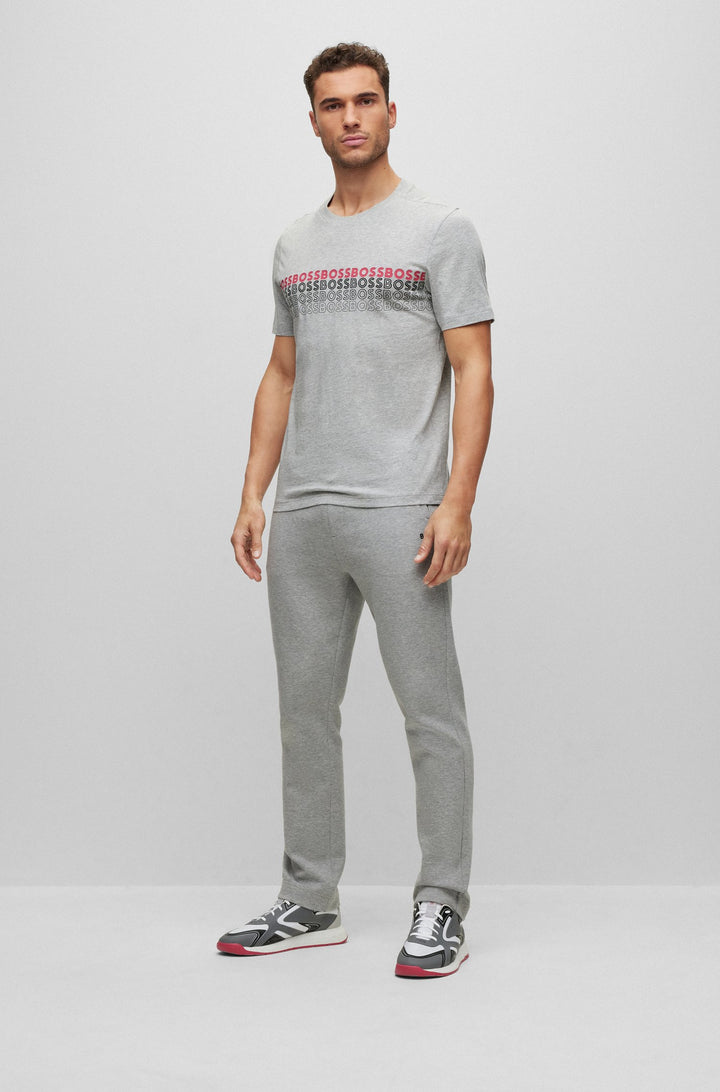 BOSS Regular Fit T-Shirts in Cotton - TEE 2 10247491 01-50488785- Concorde Fashion#color_grey-059