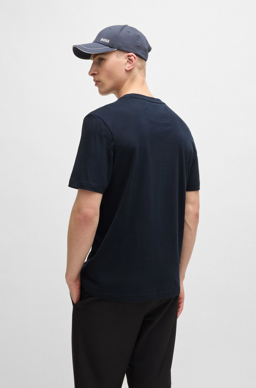 BOSS T-Shirts Regular Fit in Cotton - TEE 1 10247491 01-50519358- Concorde Fashion#color_navy-402