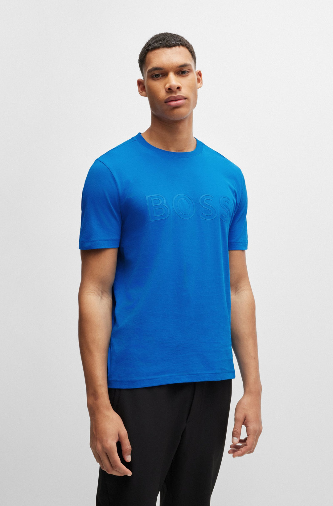 BOSS T-Shirts Regular Fit in Cotton - TEE 1 10247491 01-50519358- Concorde Fashion#color_blue-461