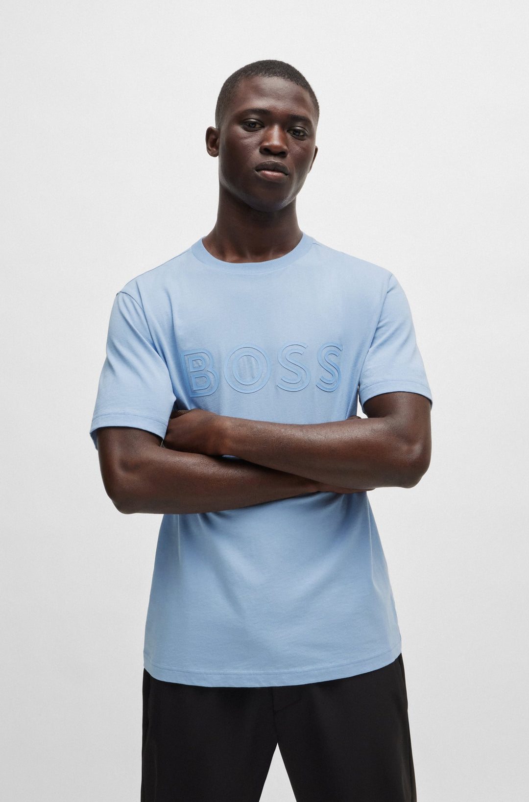 BOSS T-Shirts Regular Fit in Cotton - TEE 1 10247491 01-50519358- Concorde Fashion#color_blue-498
