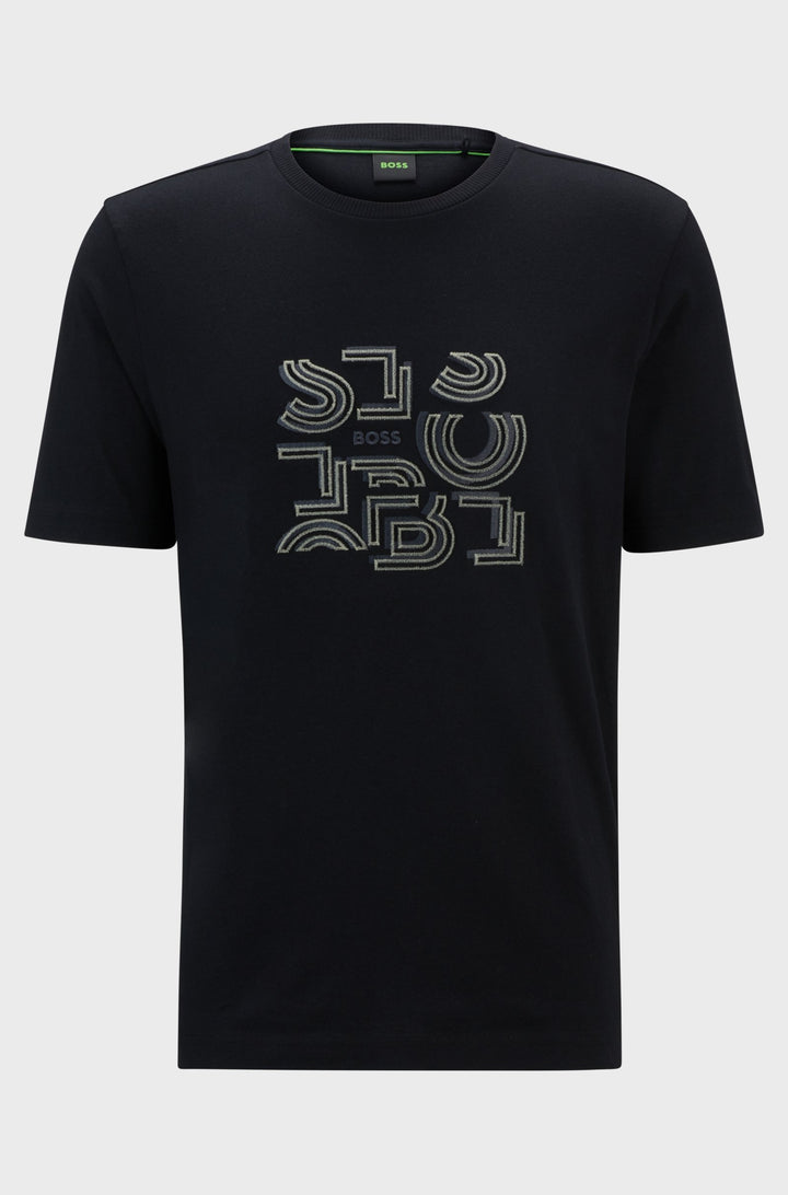 BOSS T-Shirts Regular Fit in Cotton - TEE 4 10247529 01-50519350- Concorde Fashion#color_black-001