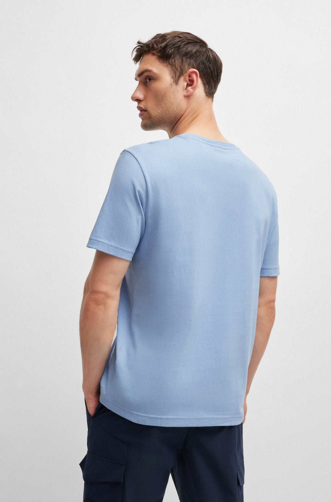 BOSS T-Shirts Regular Fit in Cotton - TEE 4 10247529 01-50519350- Concorde Fashion#color_blue-498