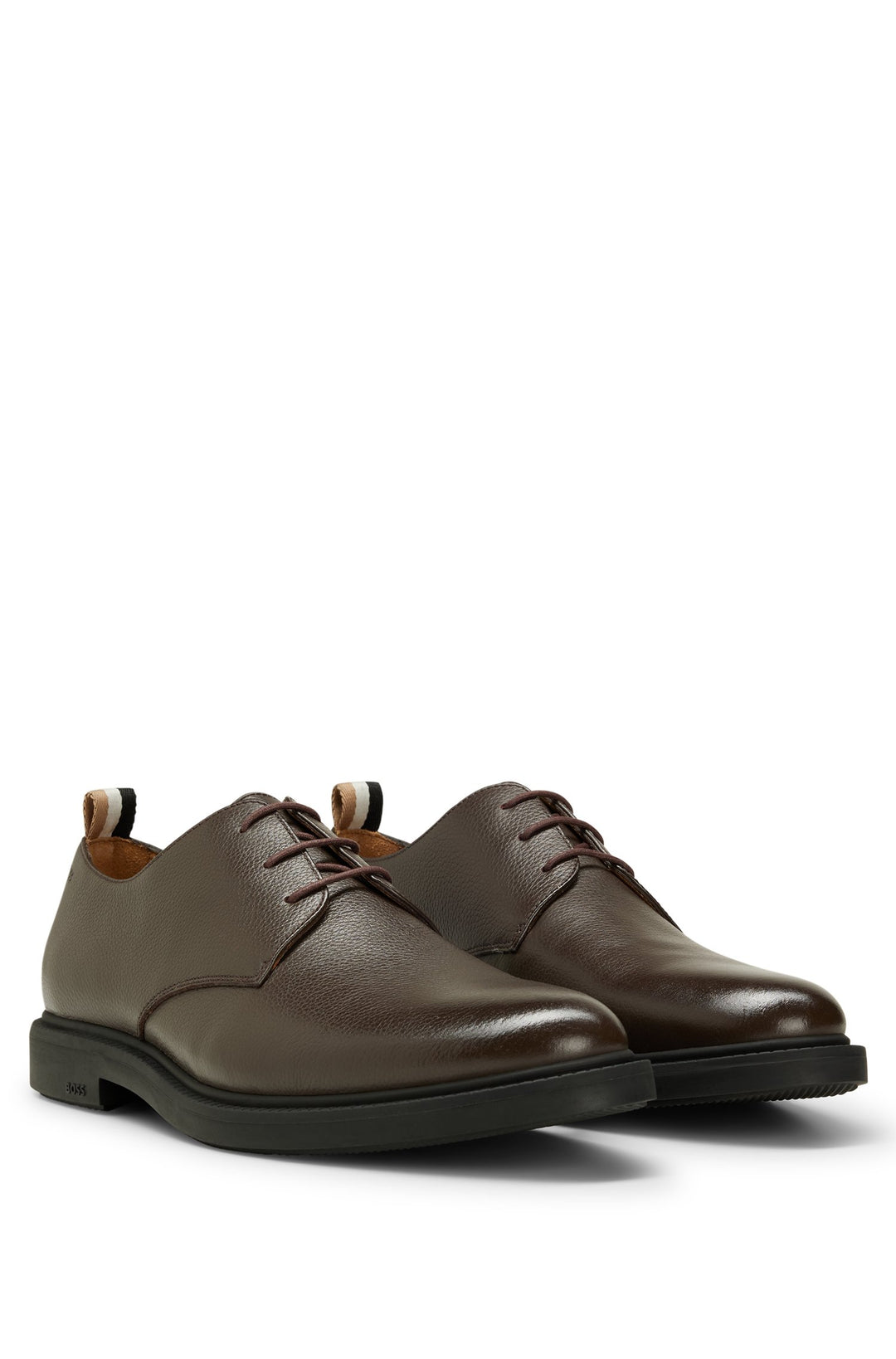 BOSS Formal Shoes Standard Sole in Leather - LARRY_DERB_GR 10247993 01-50487685- Concorde Fashion#color_brown-201
