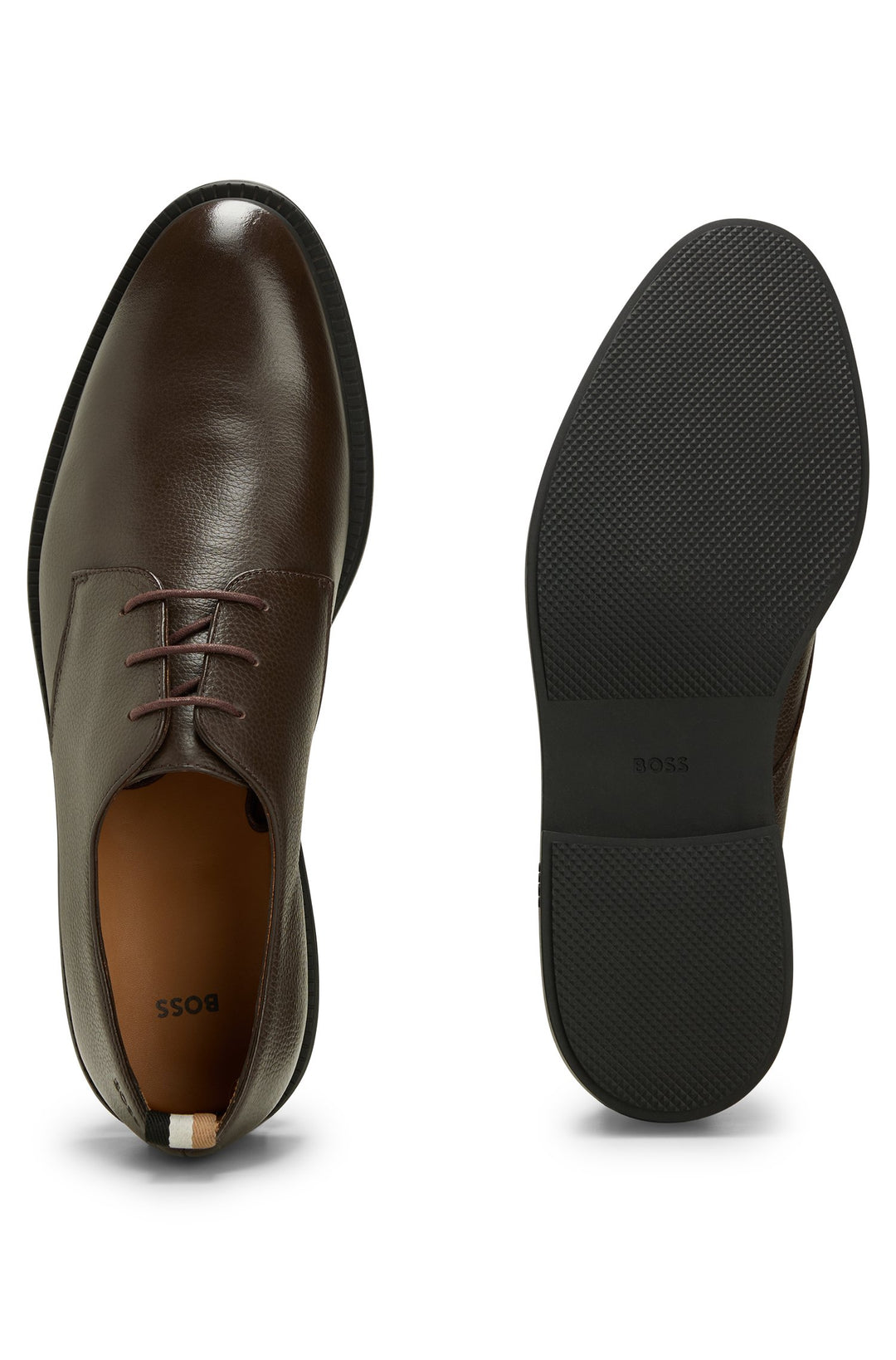 BOSS Formal Shoes Standard Sole in Leather - LARRY_DERB_GR 10247993 01-50487685- Concorde Fashion#color_brown-201