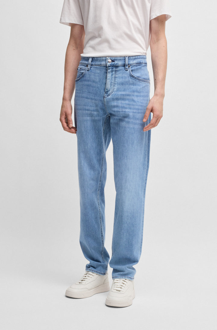 BOSS Jeans Regular Fit in Cotton Mix - H-RE.MAINE 10248179 01-50537422- Concorde Fashion#color_blue-439