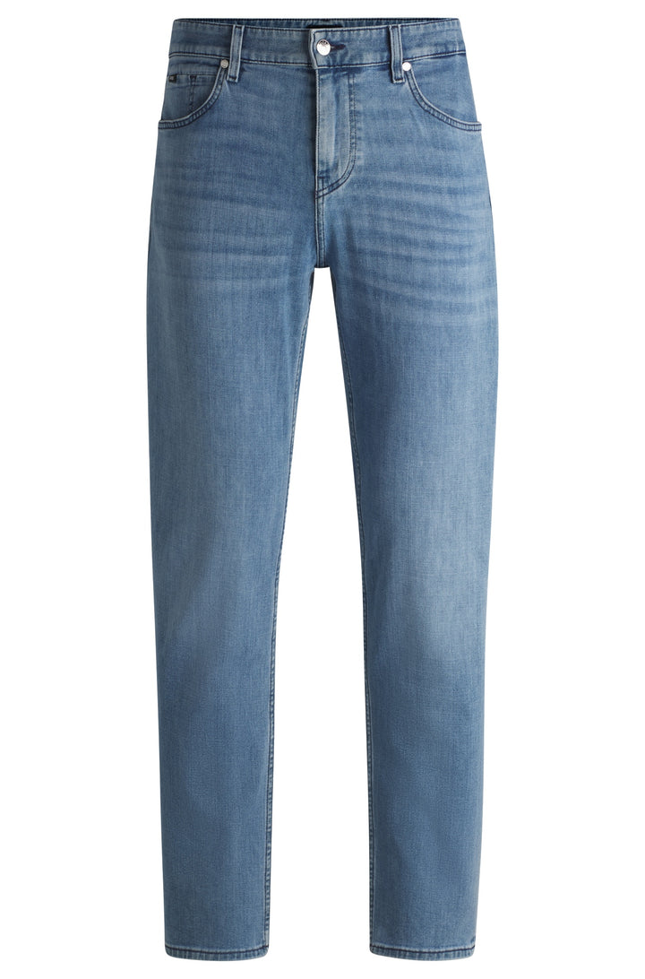 BOSS Jeans Regular Fit in Cotton Mix - H-RE.MAINE 10248179 01-50537422- Concorde Fashion#color_blue-439