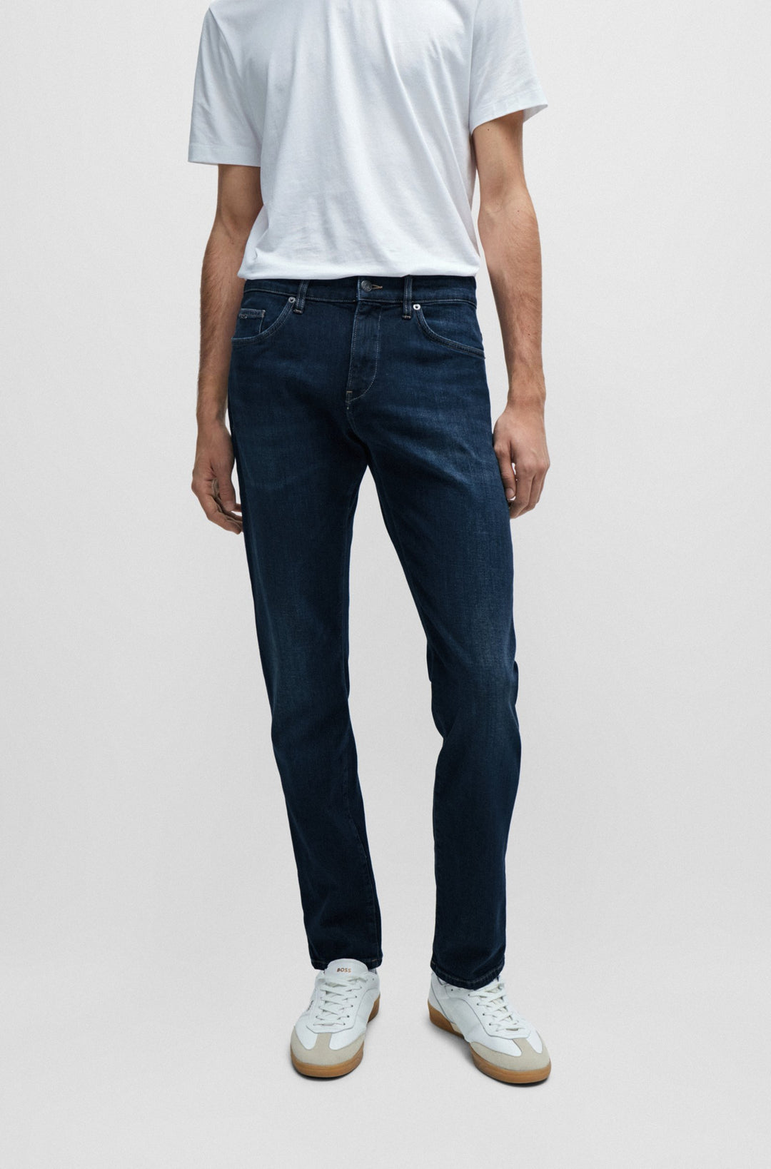 BOSS Slim Fit Jeans in Cotton Mix - DELAWARE3-1 10248179 04-50508404- Concorde Fashion#color_navy-417