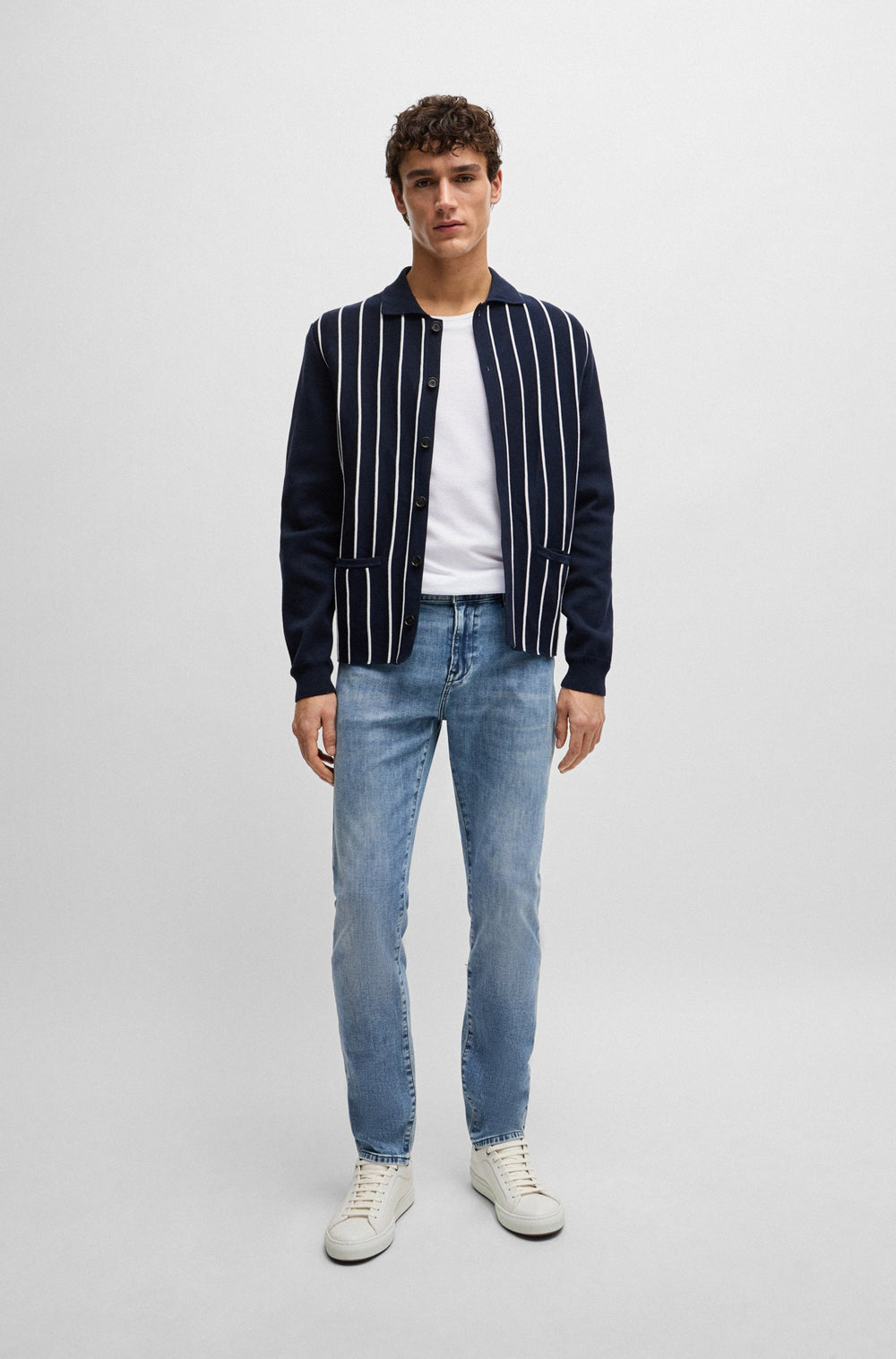 BOSS Slim Fit Jeans in Cotton Mix - DELAWARE3-1 10248179 05-50513631- Concorde Fashion#color_blue-441