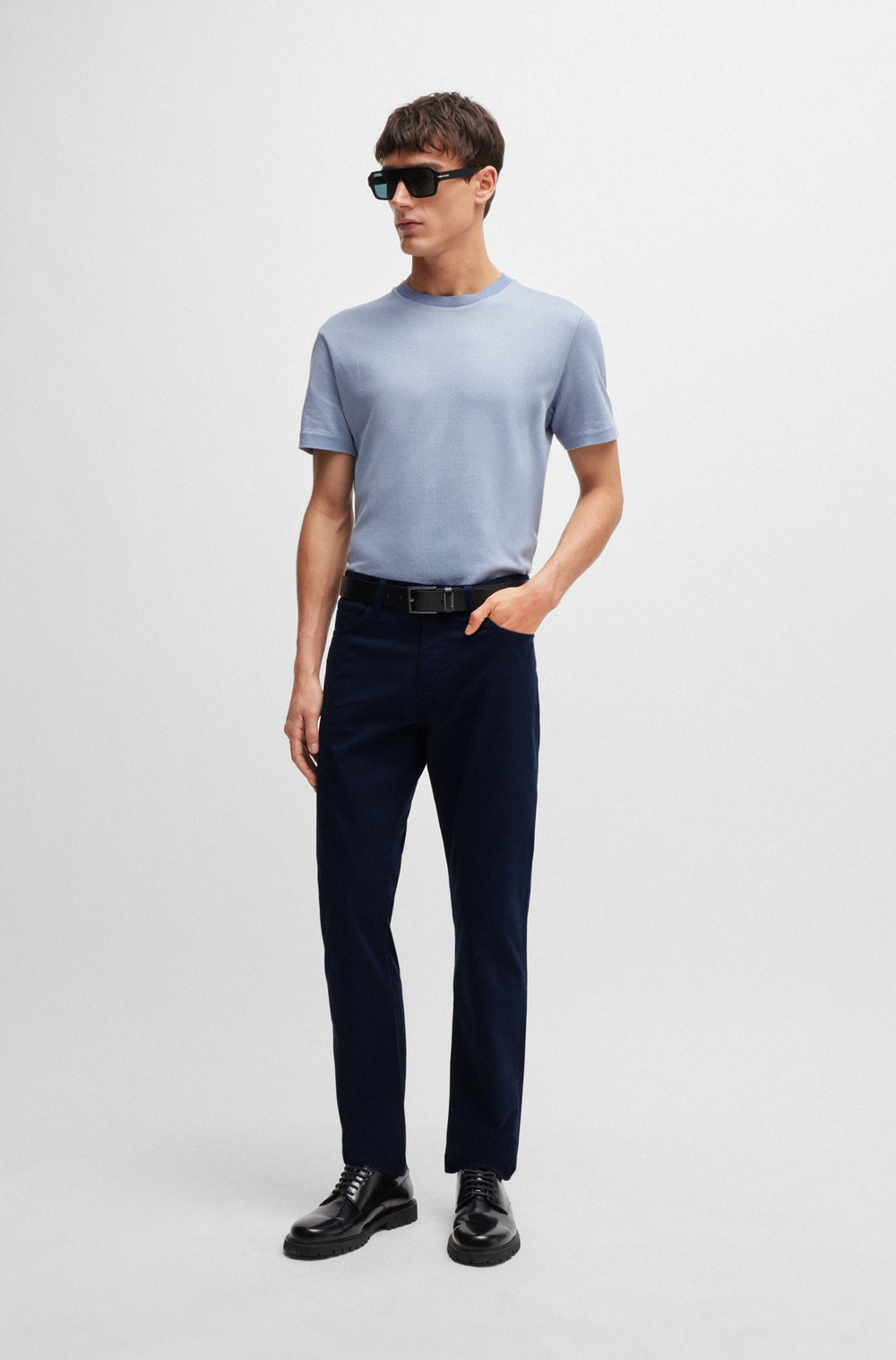 BOSS Jeans Slim Fit in Cotton Mix - H-DELAWARE3-1-20 10248208 01-50521266- Concorde Fashion#color_navy-404