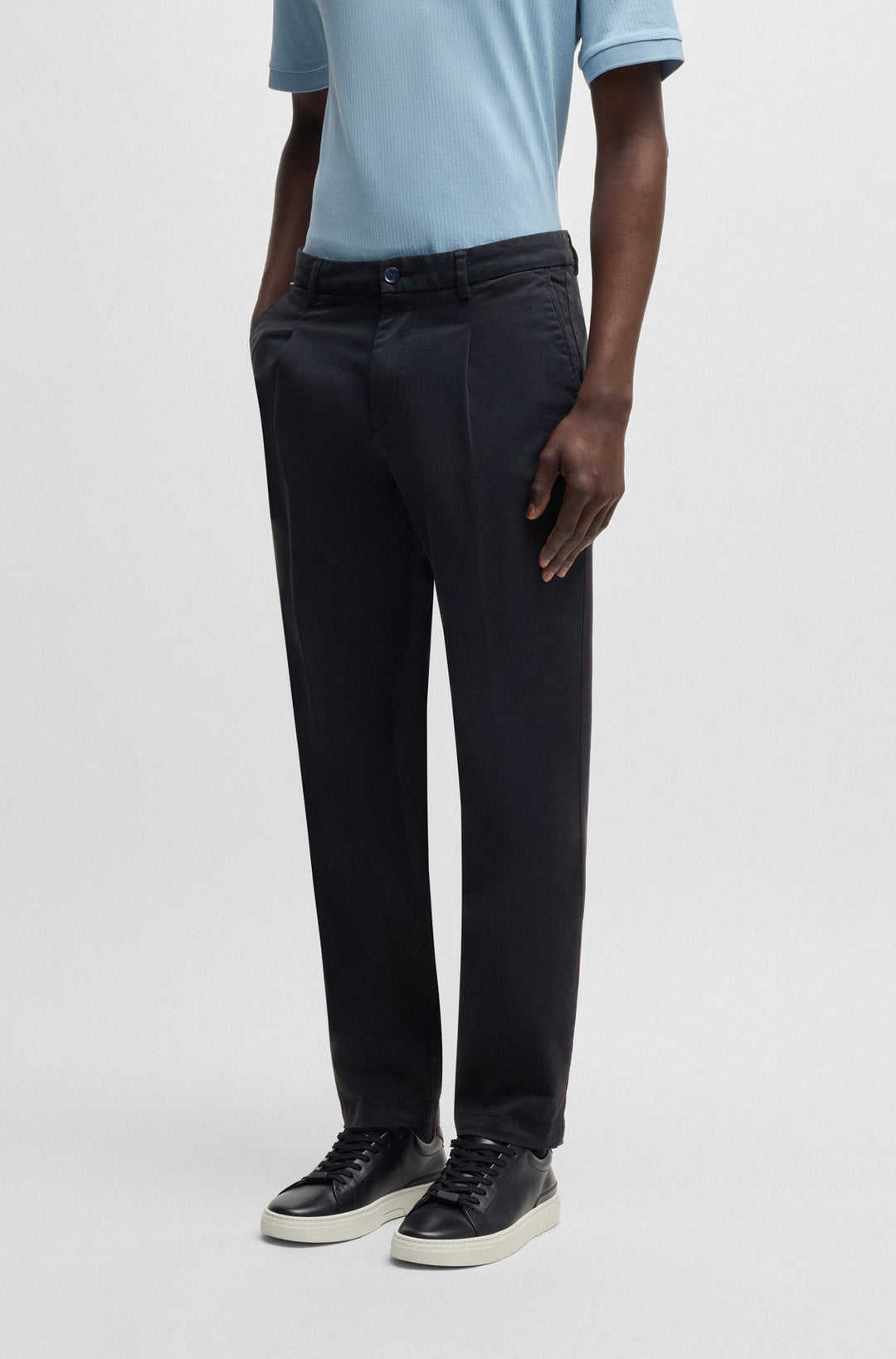 BOSS Trousers Regular Fit - H-KANE-PL 50524390- Concorde Fashion#color_navy-404