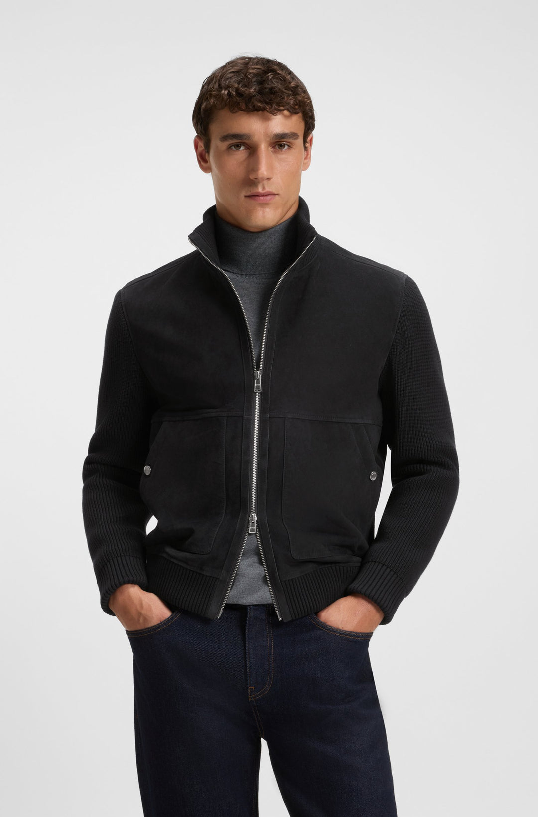 BOSS Casual Jackets Regular Fit - H-MAPARO 50547673- Concorde Fashion#color_navy-404