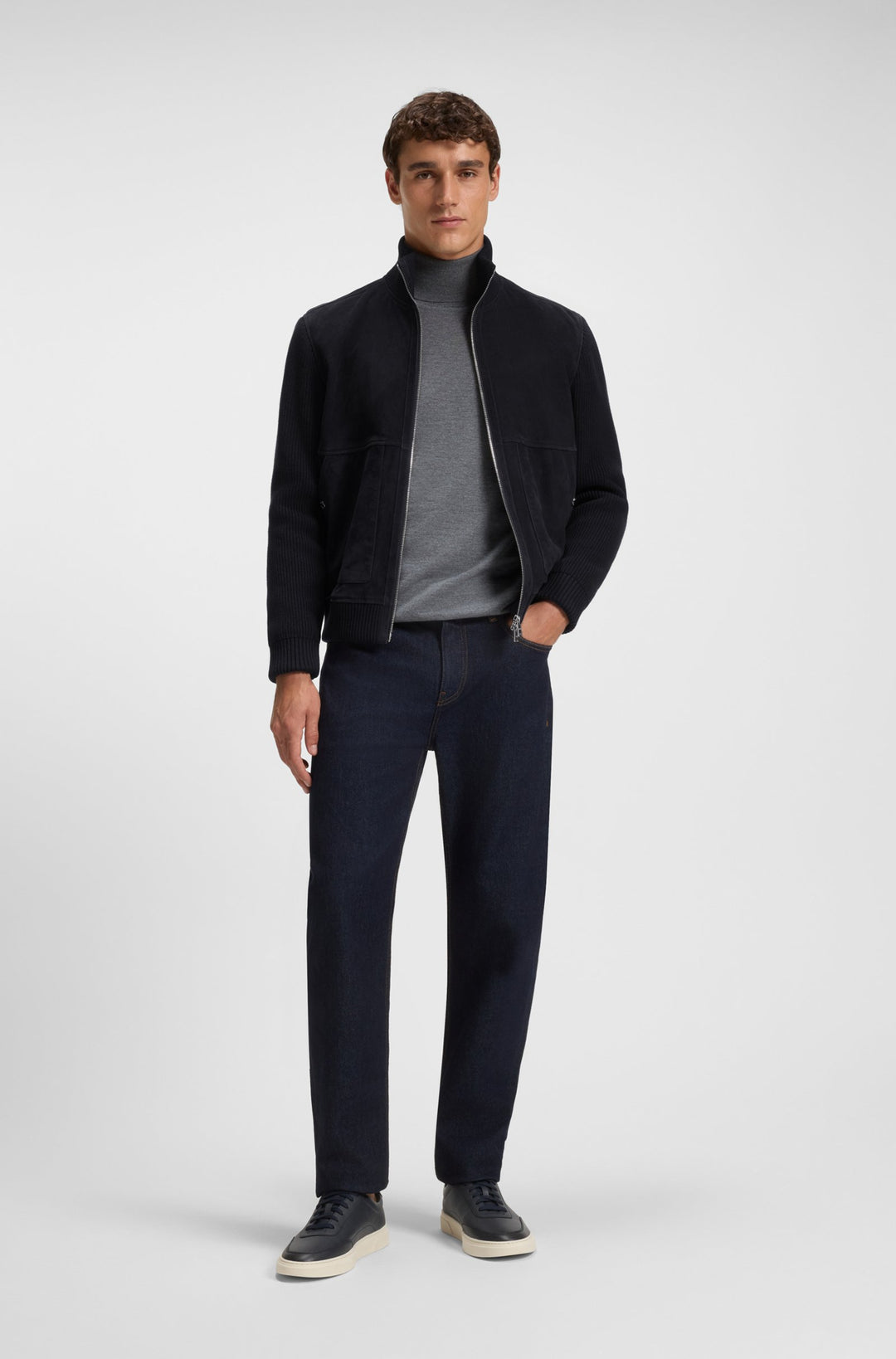 BOSS Casual Jackets Regular Fit - H-MAPARO 50547673- Concorde Fashion#color_navy-404