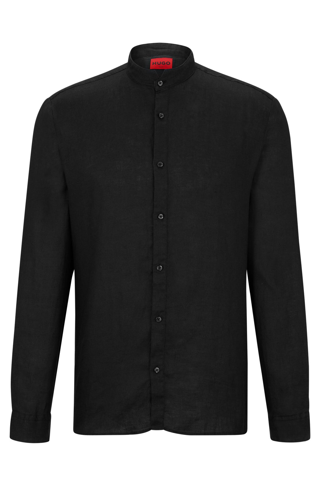 HUGO RED Slim Fit Casual Shirts in Linen - ELVORY 10248298 01-50490740- Concorde Fashion#color_black-001