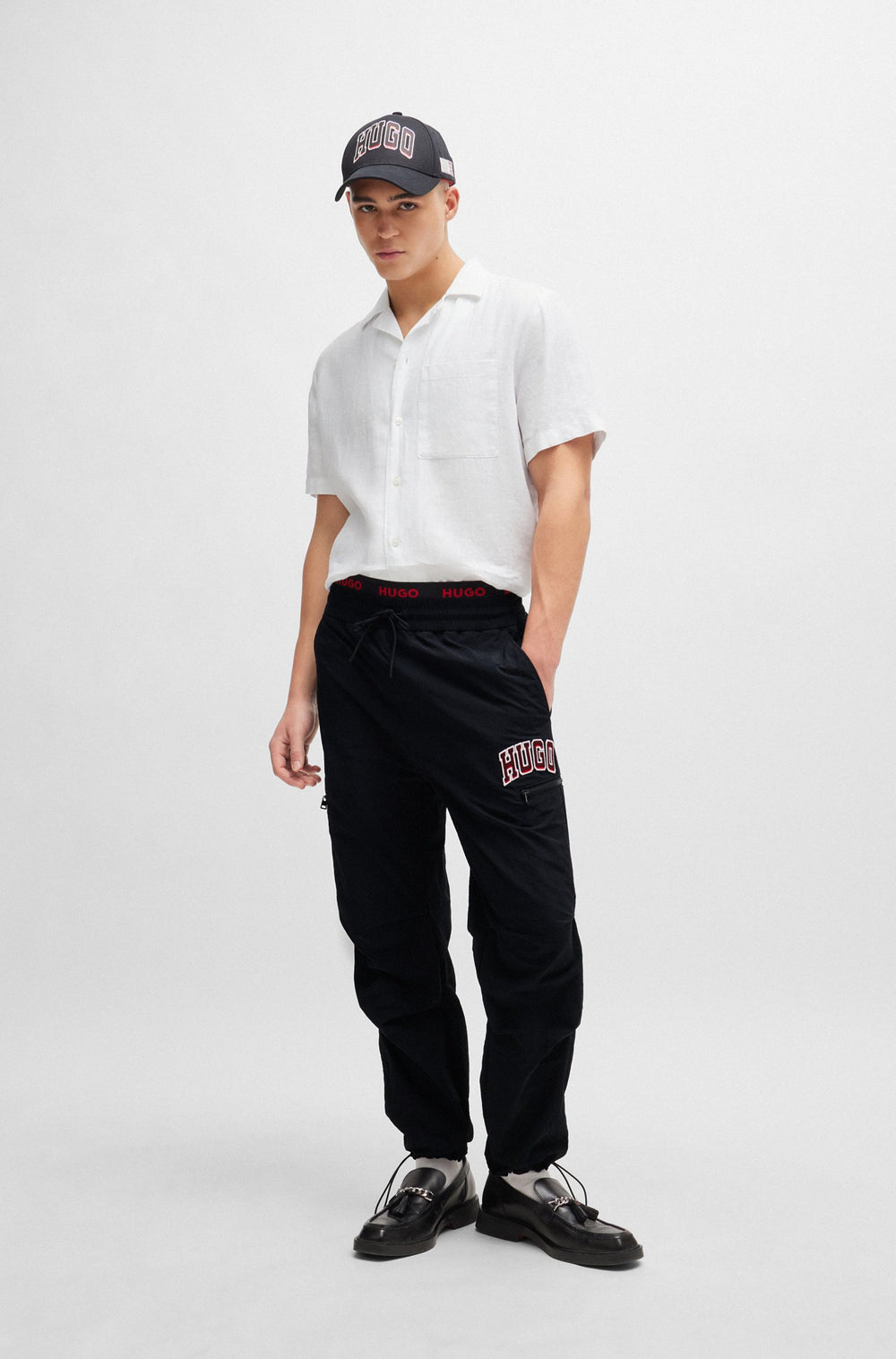 HUGO Casual Shirts Relaxed Fit in Linen - ELLINO 10248298 01-50490761- Concorde Fashion#color_white-199