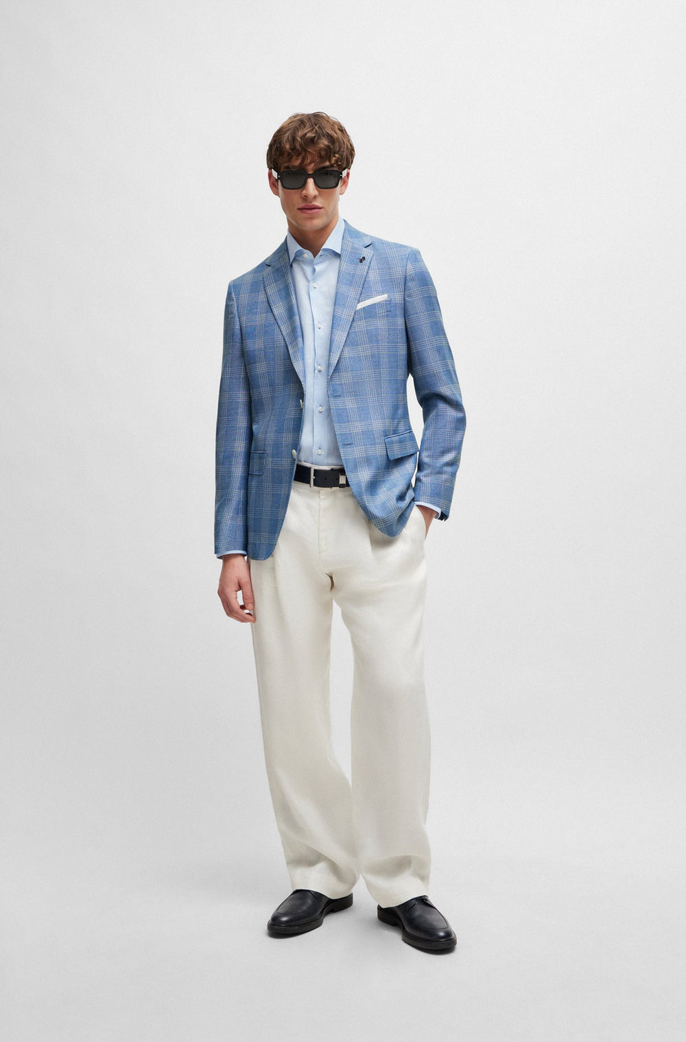 BOSS Slim Fit Formal Jackets in Wool Mix - H-HUTSON-233 10248317 01-50515950- Concorde Fashion#color_blue-423