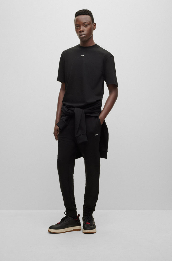 HUGO Relaxed Fit T-Shirts in Cotton - DAPOLINO 10248326 01-50488330- Concorde Fashion#color_black-001